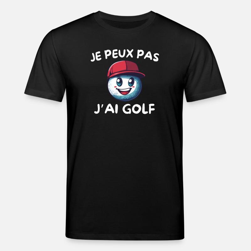 Cap Rouge Golfball-Maskottchen - Stanley/Stella Unisex Bio-T-Shirt CREATOR  - Schwarz