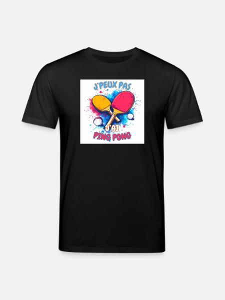 Buntes Tischtennis entfesselt - Stanley/Stella Unisex Bio-T-Shirt CREATOR  - Schwarz