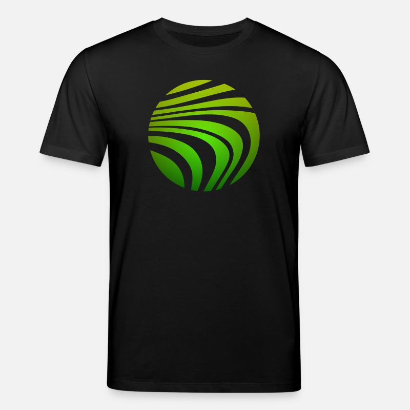 Psychedelic Pattern Green Gradient - Stanley/Stella CREATOR Unisex Organic T-Shirt - black