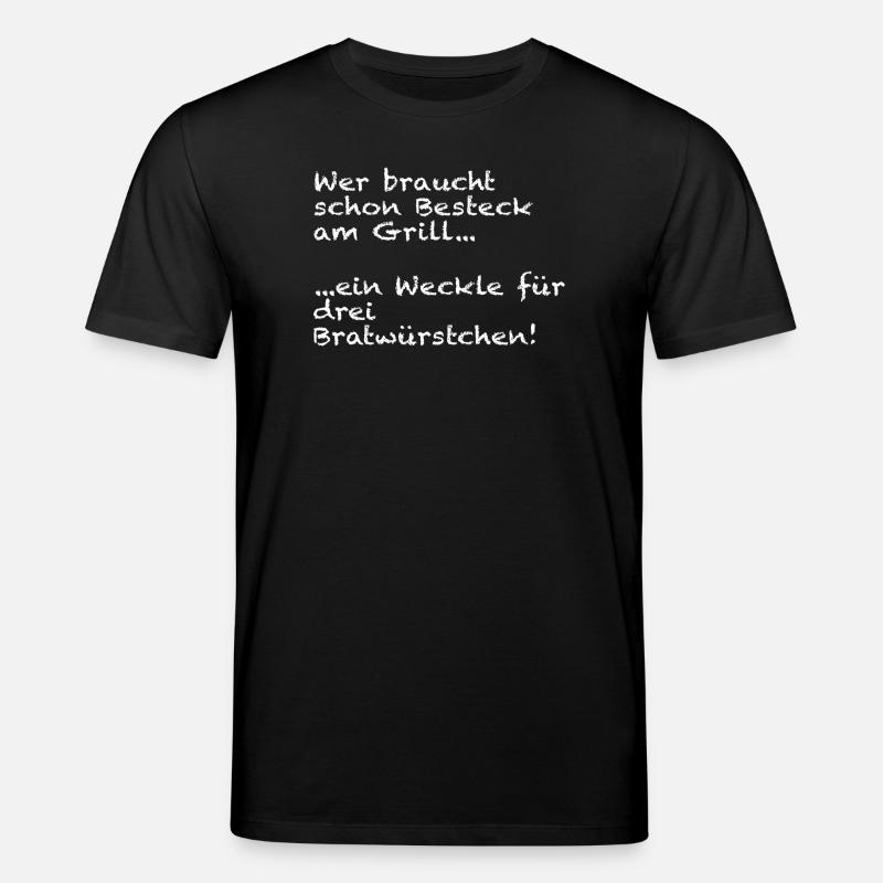 Grill-Spruch Bratwürstchen - Stanley/Stella Unisex Bio-T-Shirt CREATOR - Schwarz