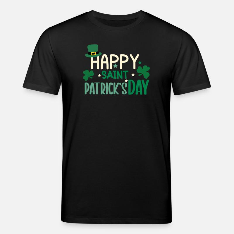 Joyeuse journée de la Saint-Patrick - T-shirt bio CREATOR Stanley/Stella Unisexe - noir
