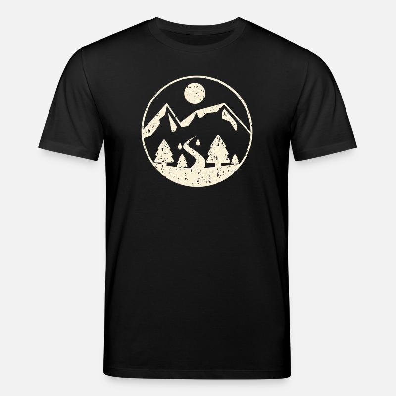 Kreis Bergszene - Stanley/Stella Unisex Bio-T-Shirt CREATOR  - Schwarz