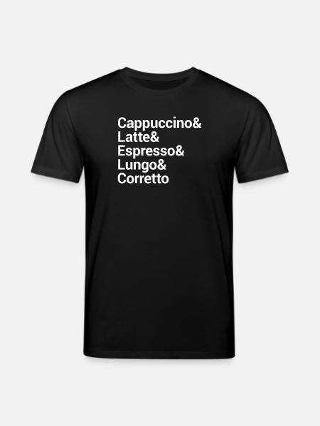 Kaffee-Stil Typografie Design - Stanley/Stella Unisex Bio-T-Shirt CREATOR - Schwarz