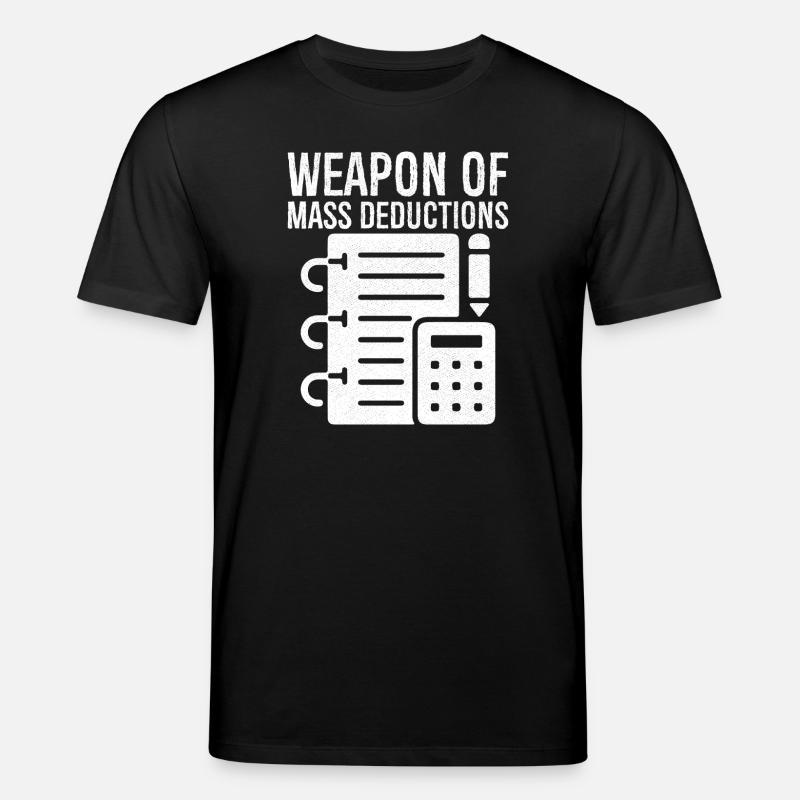 Arme de masse déduction calculatrice - T-shirt bio CREATOR Stanley/Stella Unisexe - noir