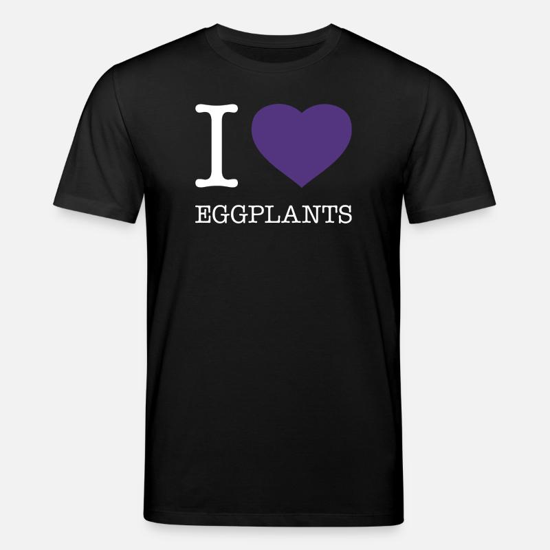 I LOVE EGGPLANTS - Stanley/Stella Unisex Bio-T-Shirt CREATOR  - Schwarz