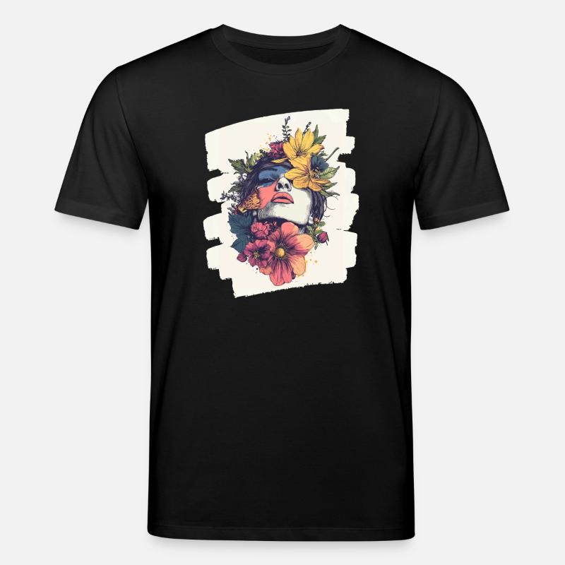 Printemps Printemps Début Fleurs - T-shirt bio CREATOR Stanley/Stella Unisexe - noir