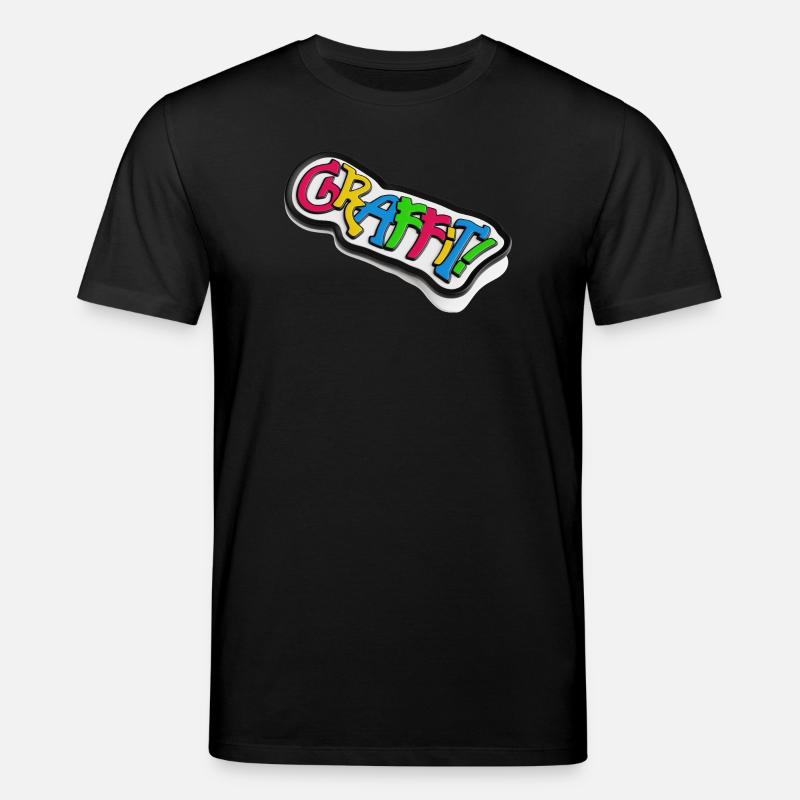 Graffiti lettrage effet 3d - T-shirt bio CREATOR Stanley/Stella Unisexe - noir