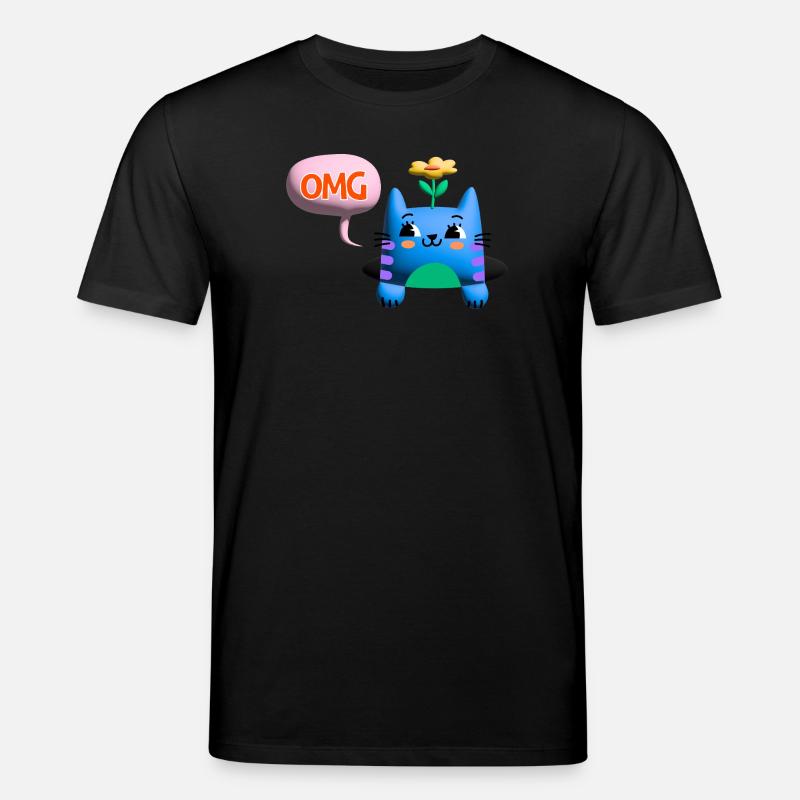 OMG chat mignon bulle 3d - T-shirt bio CREATOR Stanley/Stella Unisexe - noir