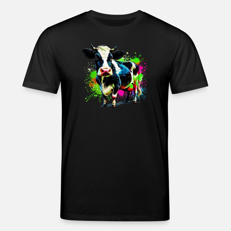 Kuh - Stanley/Stella Unisex Bio-T-Shirt CREATOR  - Schwarz