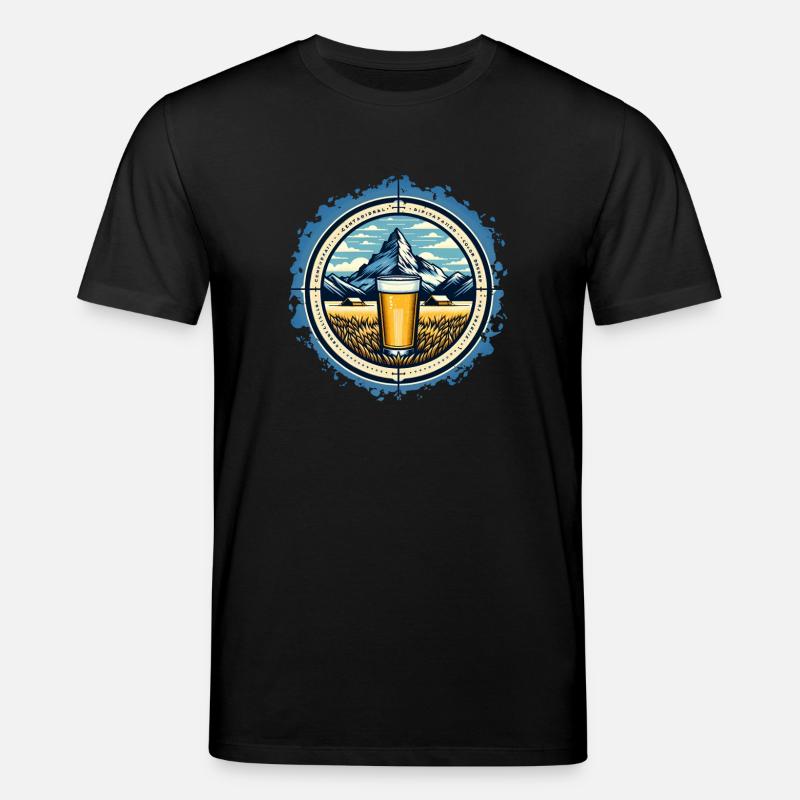 Berg- und Bierabenteuer Design - Stanley/Stella Unisex Bio-T-Shirt CREATOR  - Schwarz