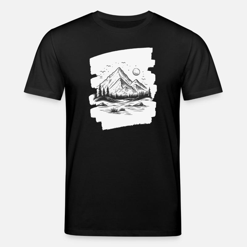 Berge - Stanley/Stella Unisex Bio-T-Shirt CREATOR  - Schwarz