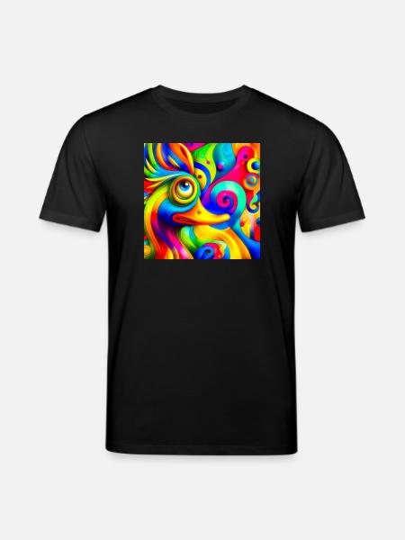 Painting of a duck - Stanley/Stella CREATOR Unisex Organic T-Shirt - black
