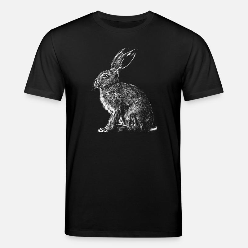Hare / Hare / Hare / Bunny - Stanley/Stella CREATOR Unisex Organic T-Shirt - black