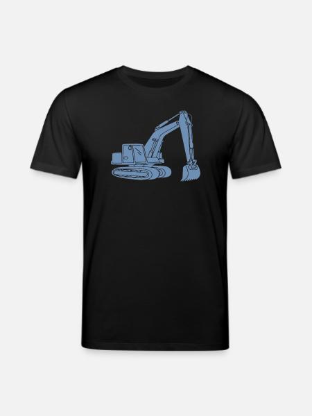 Bagger Silhouette Baugeräteführer Tiefbau - Stanley/Stella Unisex Bio-T-Shirt CREATOR  - Schwarz