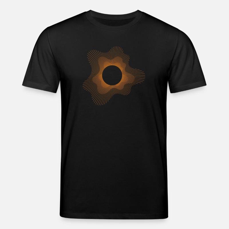 Solar Eclipse Geometric Design - Stanley/Stella CREATOR Unisex Organic T-Shirt - black