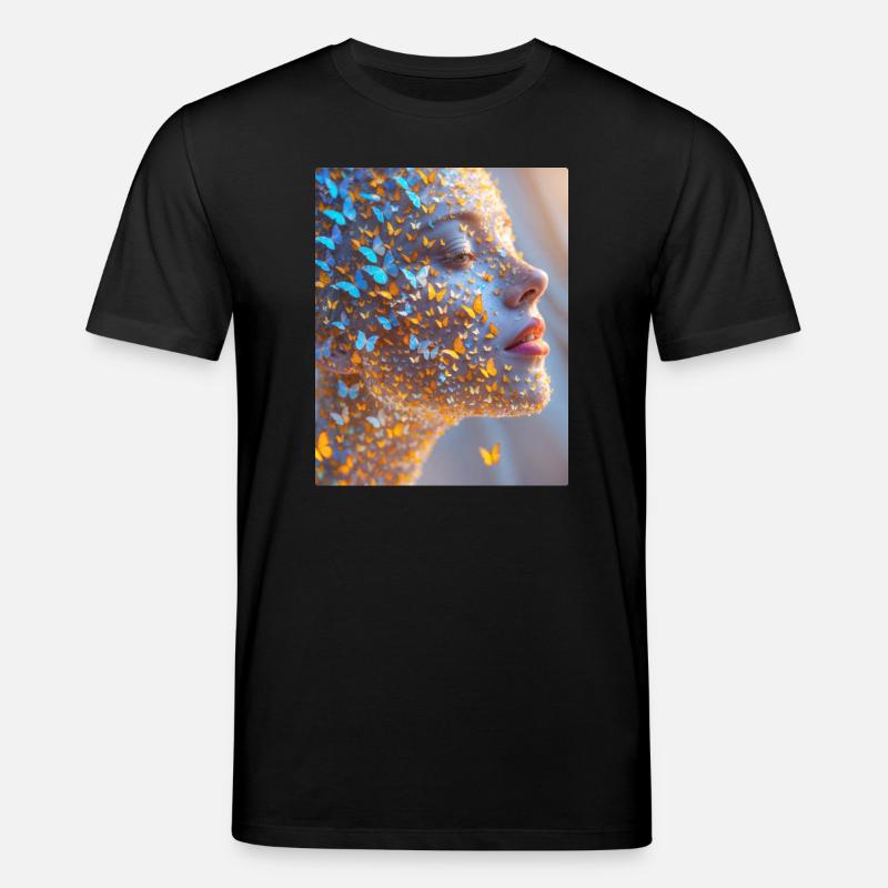 Art du visage de papillon - T-shirt bio CREATOR Stanley/Stella Unisexe - noir