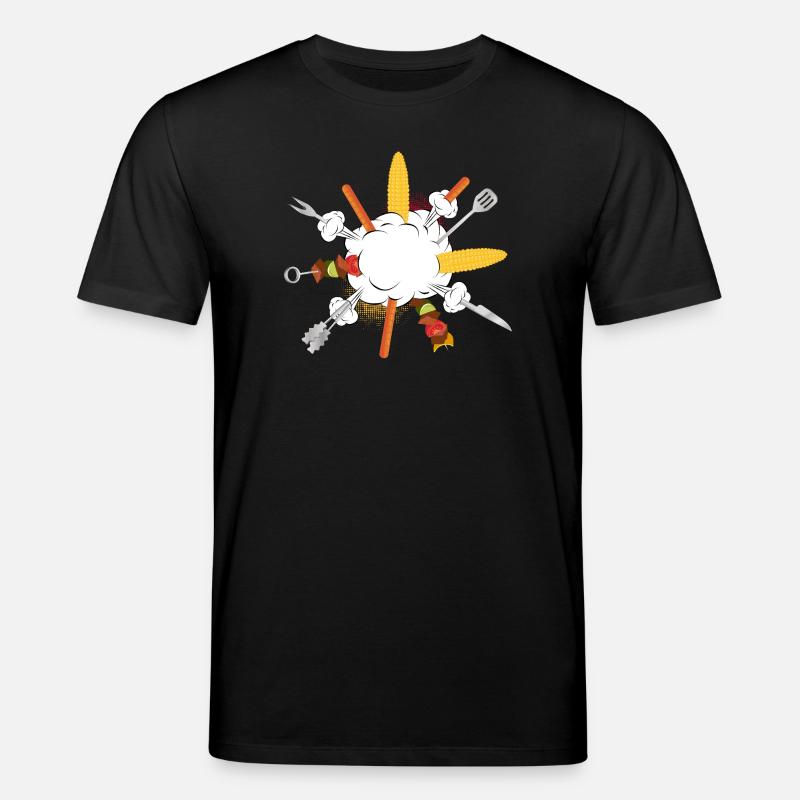 Grill-Explosion – Comic-Motiv für echte Kerle - Stanley/Stella Unisex Bio-T-Shirt CREATOR  - Schwarz