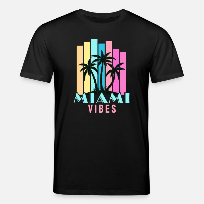 Vibrations de Miami - T-shirt bio CREATOR Stanley/Stella Unisexe - noir