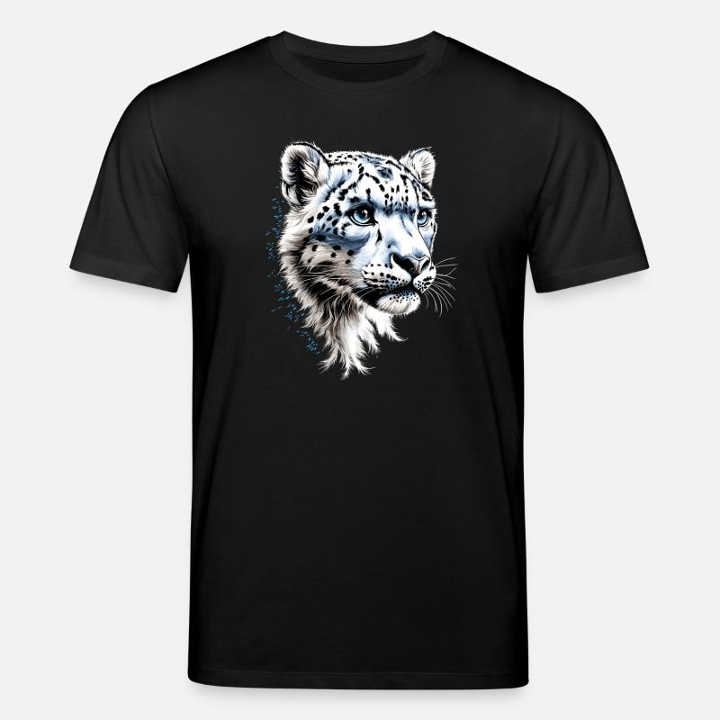 Schneeleopard Panther Raubkatze Großkatze Leopard - Stanley/Stella Unisex Bio-T-Shirt CREATOR - Schwarz