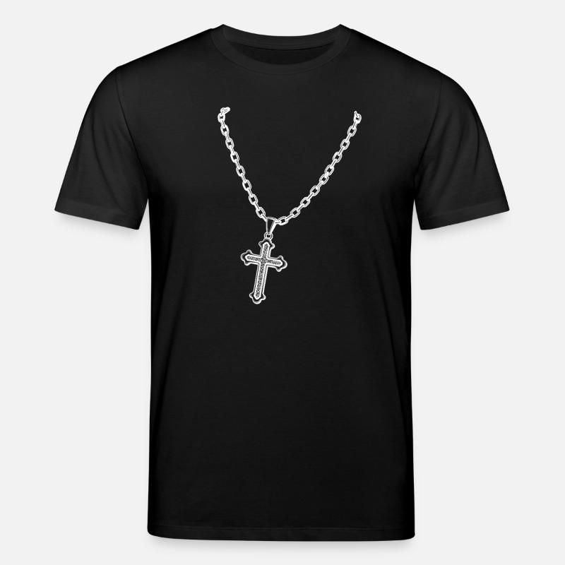 Halskette mit Kreuz - Stanley/Stella Unisex Bio-T-Shirt CREATOR - Schwarz