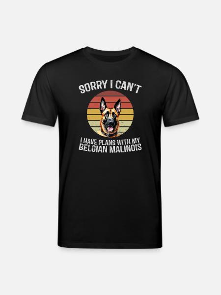 Humorous Belgian Malinois Dog Tee - Stanley/Stella CREATOR Unisex Organic T-Shirt - black
