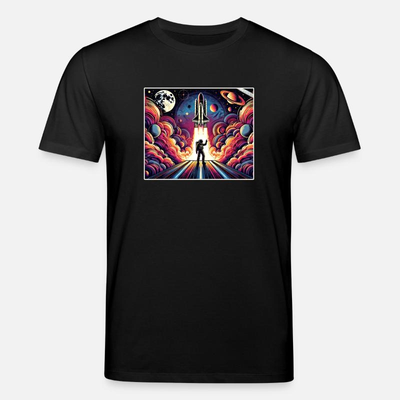 Conception de mission spatiale d’astronaute - T-shirt bio CREATOR Stanley/Stella Unisexe - noir