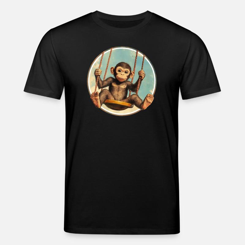 Affenschaukel – Locker bleiben! - Stanley/Stella Unisex Bio-T-Shirt CREATOR  - Schwarz