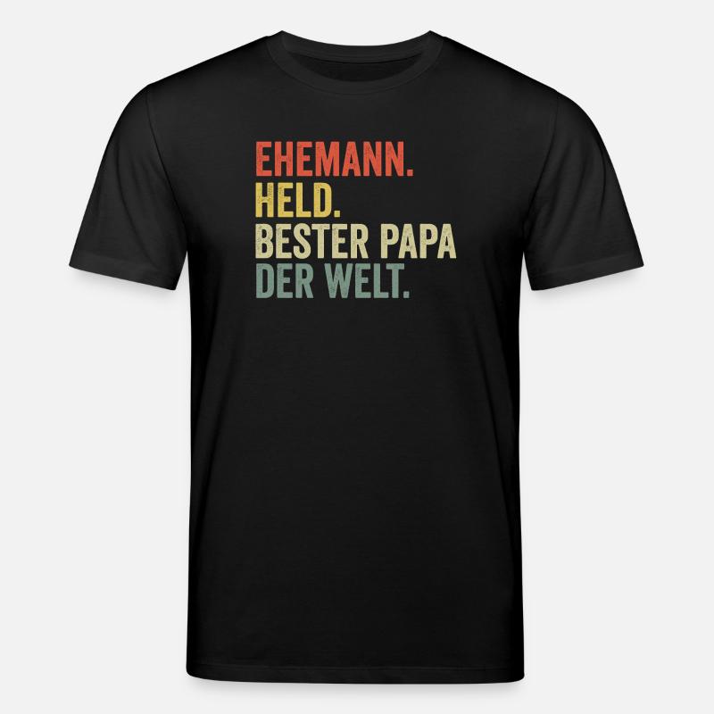 Bester Papa der Welt - Stanley/Stella Unisex Bio-T-Shirt CREATOR  - Schwarz