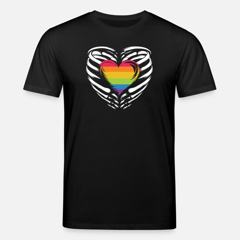 LGBTQ Pride Monat - Regenbogenherz - Stanley/Stella Unisex Bio-T-Shirt CREATOR  - Schwarz