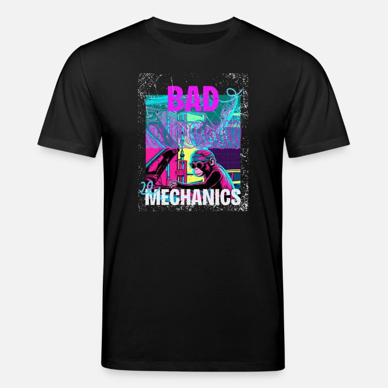 Bad Mechanics – Monkey Garage Style - Stanley/Stella CREATOR Unisex Organic T-Shirt - black