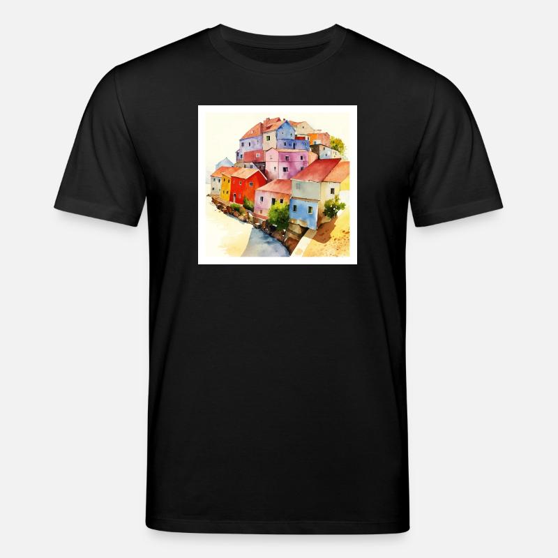 Optische Täuschung - Abstrakte Kunst - Stanley/Stella Unisex Bio-T-Shirt CREATOR  - Schwarz
