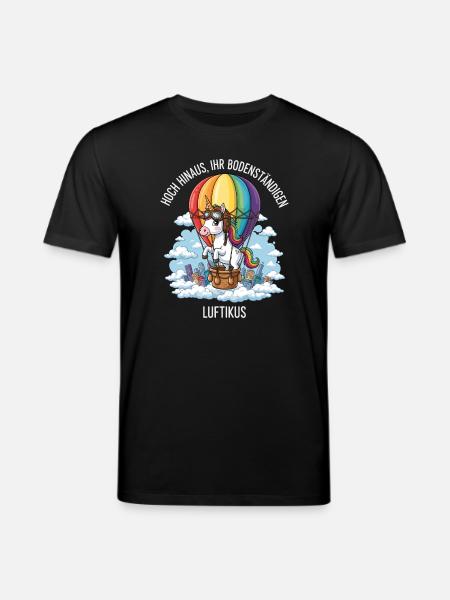 Luftikus-Einhorn - Stanley/Stella Unisex Bio-T-Shirt CREATOR  - Schwarz