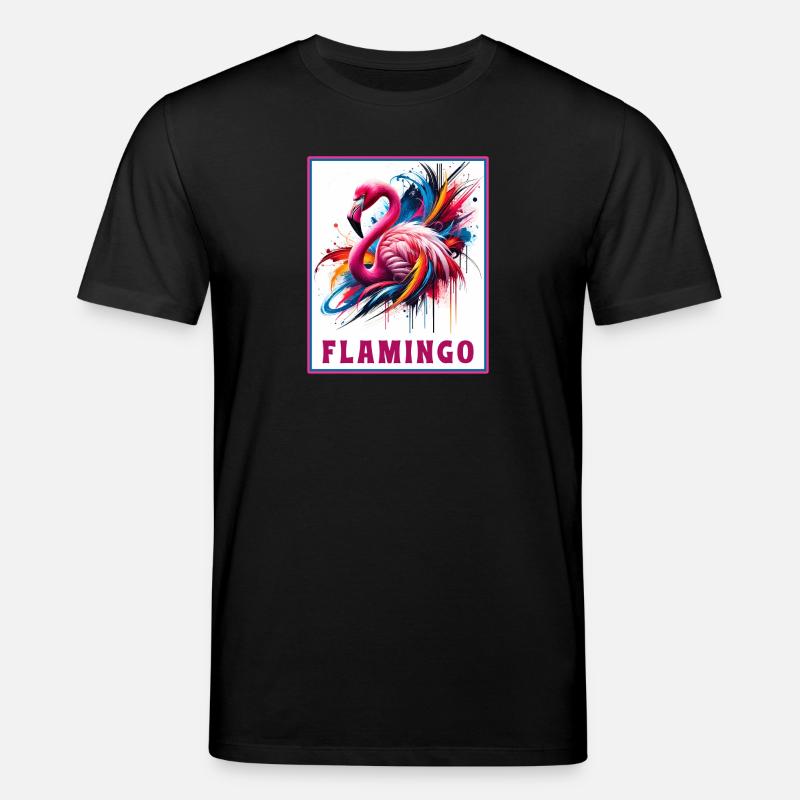 Graffiti Flamingo Explosion - Stanley/Stella Unisex Bio-T-Shirt CREATOR  - Schwarz