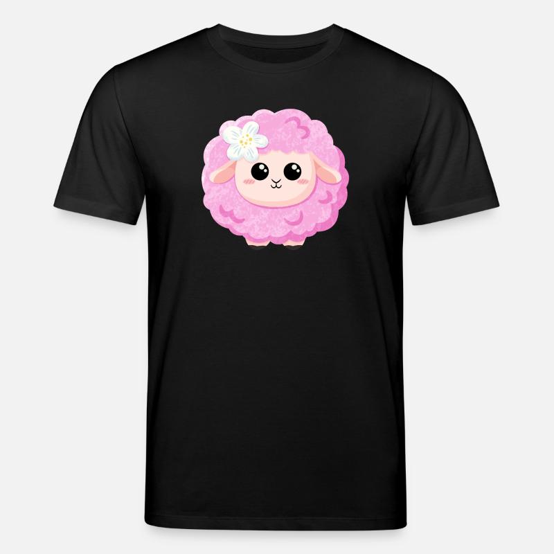 Süßes rosa Schaf - Stanley/Stella Unisex Bio-T-Shirt CREATOR  - Schwarz