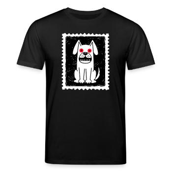 Geister Hund - Stanley/Stella Unisex Bio-T-Shirt CREATOR  - Schwarz - Vorne - Alina (178cm) & Michal (187cm)