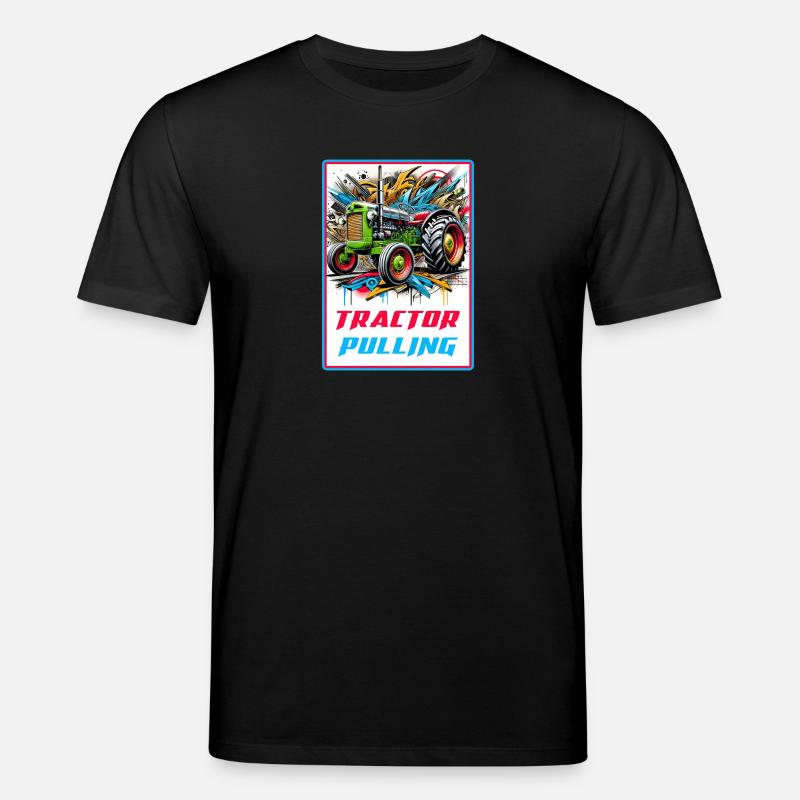 Tractor Pulling Power - Stanley/Stella CREATOR Unisex Organic T-Shirt - black