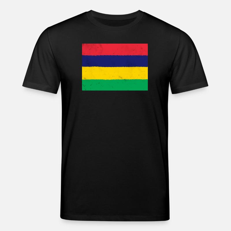 Flagge von Mauritius - Stanley/Stella Unisex Bio-T-Shirt CREATOR  - Schwarz