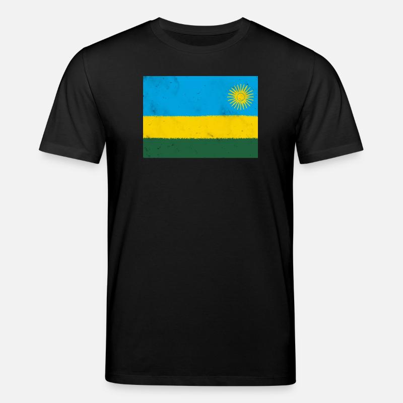 Flagge von Ruanda - Stanley/Stella Unisex Bio-T-Shirt CREATOR  - Schwarz