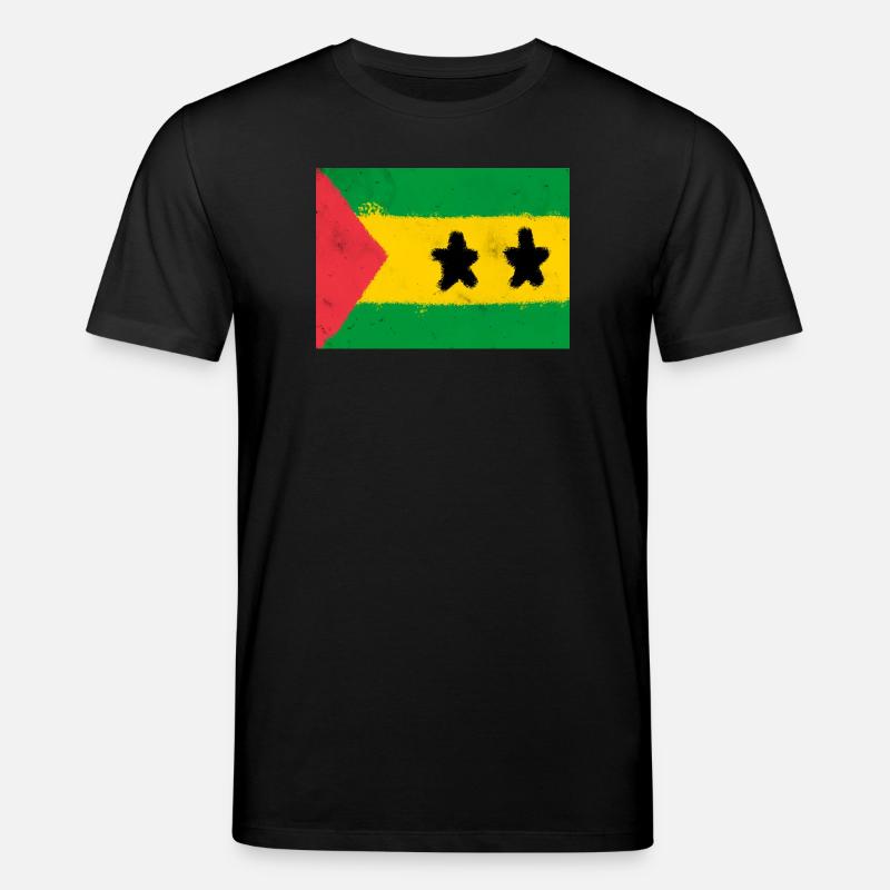 Drapeau de São Tomé-et-Príncipe - T-shirt bio CREATOR Stanley/Stella Unisexe - noir