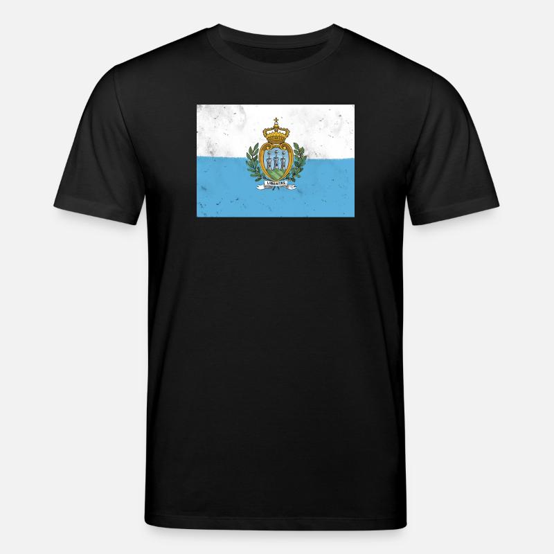 Drapeau de Saint-Marin - T-shirt bio CREATOR Stanley/Stella Unisexe - noir
