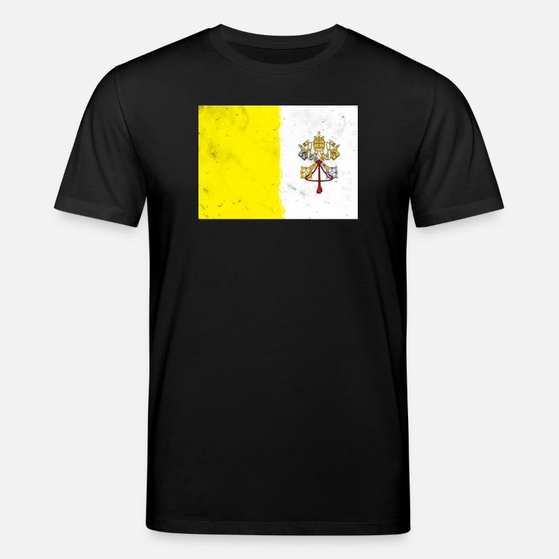 Flagge des Vatikans - Stanley/Stella Unisex Bio-T-Shirt CREATOR - Schwarz