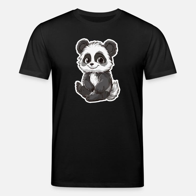 Ours panda mignon - T-shirt bio CREATOR Stanley/Stella Unisexe - noir