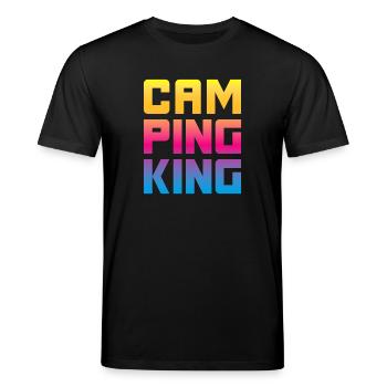 Camping King König Camper Chef lustige Sprüche Fun - Stanley/Stella Unisex Bio-T-Shirt CREATOR  - Schwarz - Vorne - Alina (178cm) & Michal (187cm)