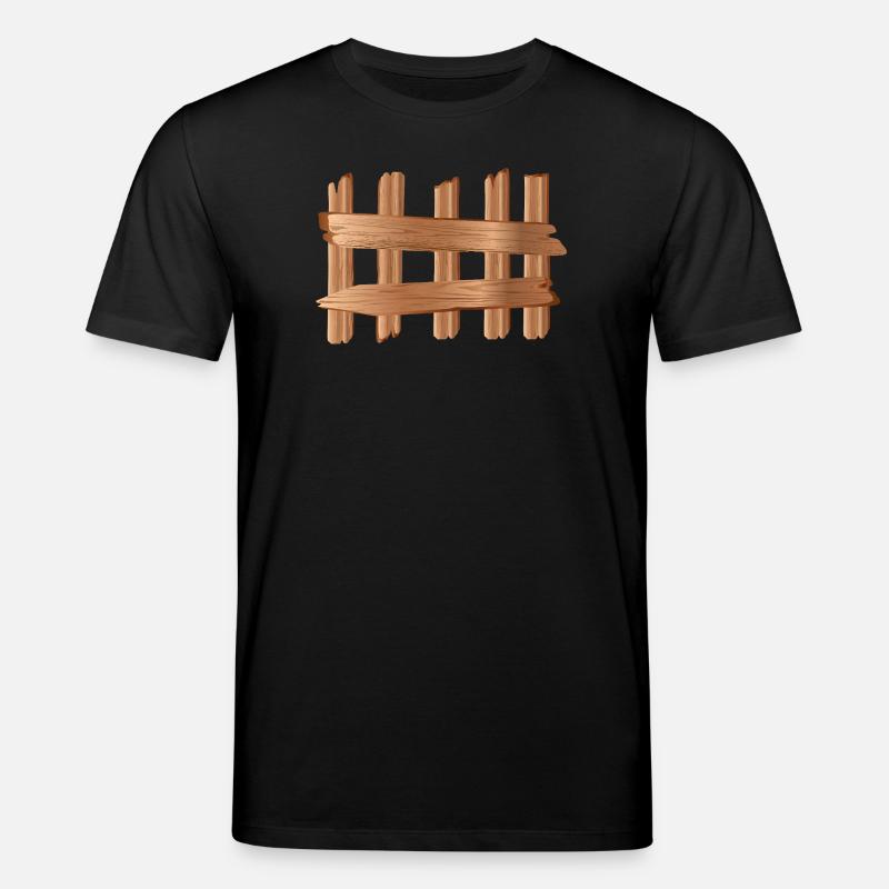 Rustikales Holzzaun Element Holzoptik Motiv - Stanley/Stella Unisex Bio-T-Shirt CREATOR  - Schwarz