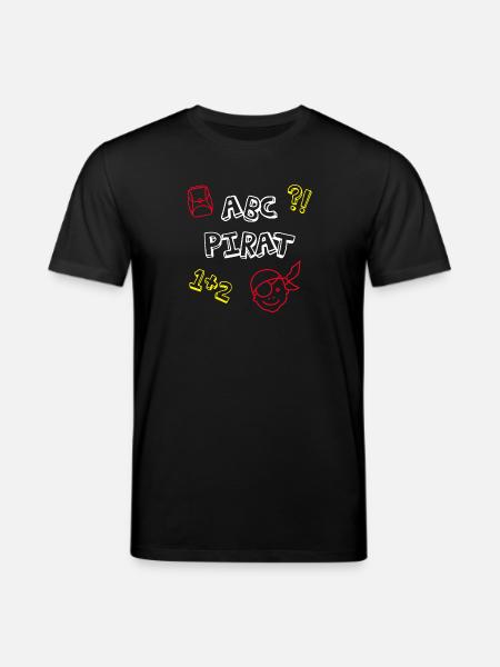 ABC Pirate School Enrollation School Comic Kids Celebration - T-shirt bio CREATOR Stanley/Stella Unisexe - noir