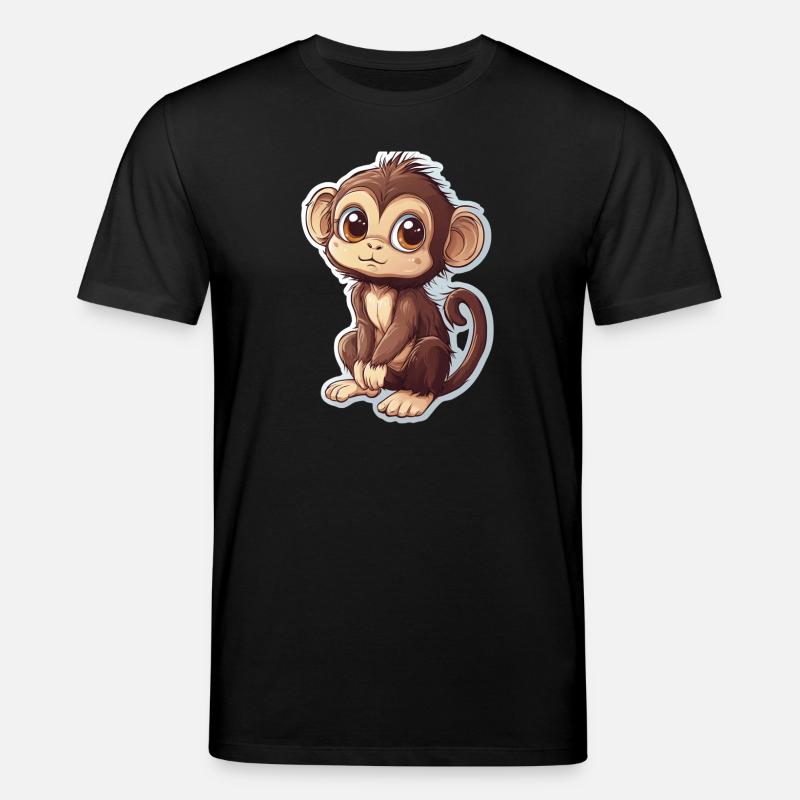 Affe Süsses Äffchen Geschenk für Affenfans - Stanley/Stella Unisex Bio-T-Shirt CREATOR - Schwarz