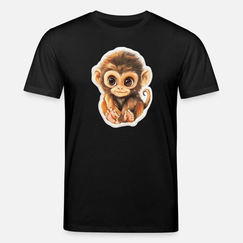 Affe Süsses Äffchen Geschenk für Affenfans - Stanley/Stella Unisex Bio-T-Shirt CREATOR - Schwarz