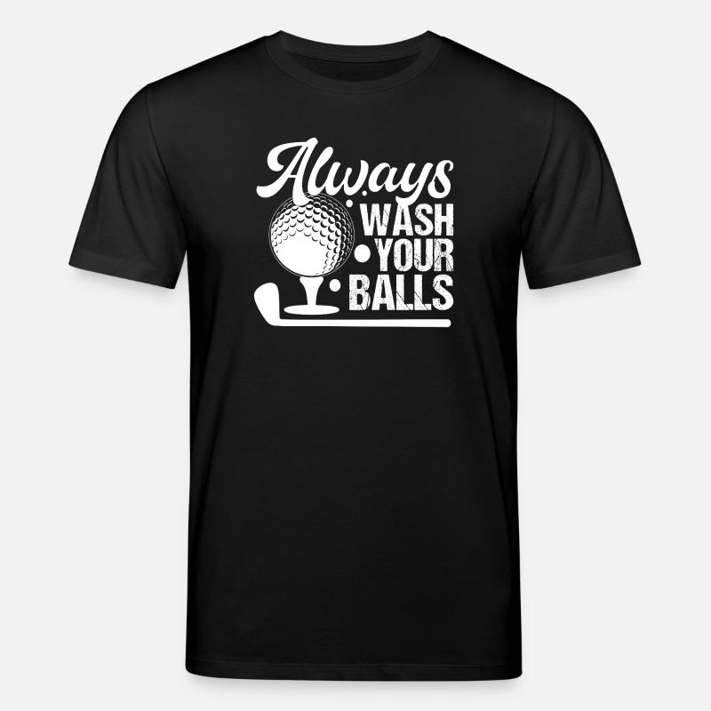 Golf - Lavez toujours vos balles - T-shirt bio CREATOR Stanley/Stella Unisexe - noir