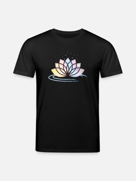 Stylized Pastel Flower Symbol with Water - Stanley/Stella CREATOR Unisex Organic T-Shirt - black