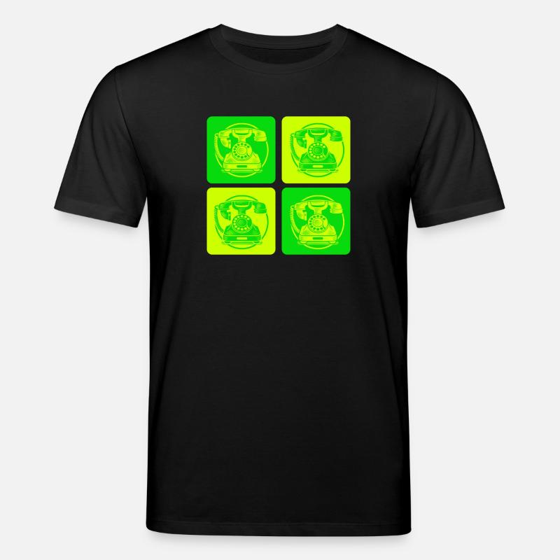 Retro Wählscheiben Telefon - Stanley/Stella Unisex Bio-T-Shirt CREATOR  - Schwarz